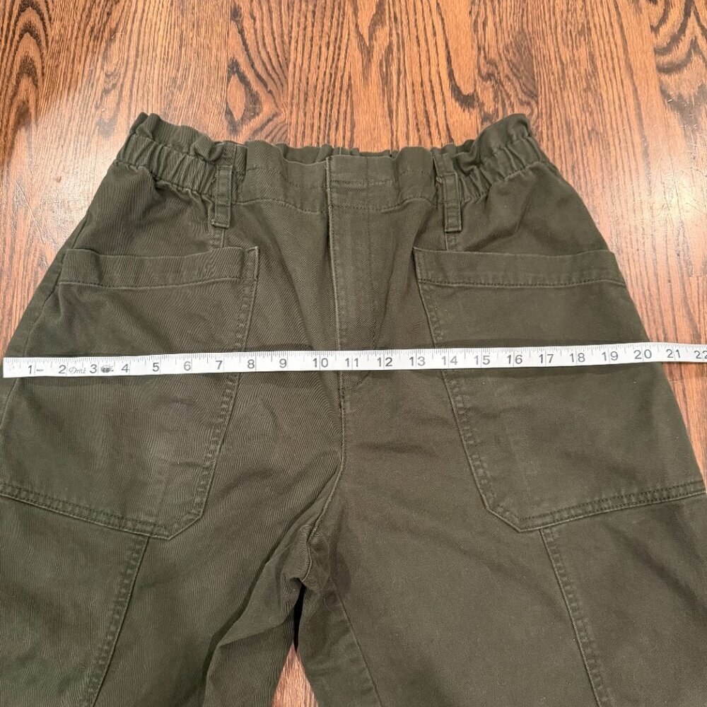 LOFT Green Cotton Utility Pants Crop Ankle Size 12 - Picture 8 of 12